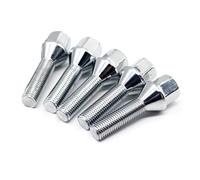 Adapter Wheels Spacer 10piece Car Wheel Alloy Steel Nut Bolts Screw M12x1.5 M14x1.25 For Mini For BMW E46 E34 E53 E60 E91 E36 Thread Length 28/35/40/45/50mm(M14x1.25 Silver 10piece 45mm)