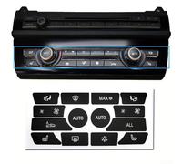 Adaptive Button Decal Stickers for BMW 5 Series A/C and Radio Control Mechanisms (AC+RADIO Stickers)