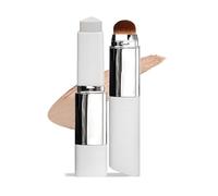Adaptive Color Changing Foundation Stick with Detachable Brush, 12g Buildable Coverage Makeup with Collagen, 3 Shades for All Skin Tones, Travel-Friendly Twist-Up Design (Deepskin)