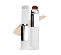 Adaptive Color Changing Foundation Stick with Detachable Brush, 12g Buildable Coverage Makeup with Collagen, 3 Shades for All Skin Tones, Travel-Friendly Twist-Up Design (ivory white)