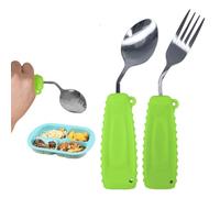 Adaptive Easy Grip Cutlery Set for Arthritic Hands - Spoon and Fork for Tremors, Parkinson, Disabled and Elderly Adults - Daily Living Assist