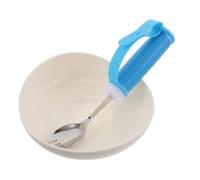 Adaptive Eating Utensils Set with Bendable Spoon and Sucker Plate