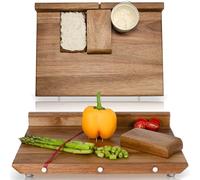 Adaptive One Handed Cutting Board With 10 Spikes - Ideal Gift for Stroke Patient, One-handed Person, Disabled, Handicapped People, Elderly Patients - Handicap Wooden Kitchen Chopping Boards
