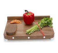 Adaptive One Handed Cutting Board, Wooden Chopping Board Disability Aids with Spike, Anti Slip Bottom and Smooth Surface for Cut Vegetable Fruit Meat