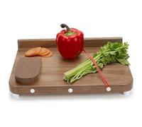 Adaptive One Handed Cutting Board, Wooden Chopping Board Disability Aids with Spike, Anti Slip Bottom and Smooth Surface for Cut Vegetable Fruit Meat