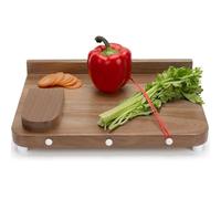 Adaptive One Handed Cutting Board, Wooden Chopping Board Disability Aids with Spike, Anti Slip Bottom and Smooth Surface for Cut Vegetable Fruit Meat