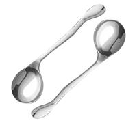 Adaptive Spoon - Stainless Steel Utensils, 7.48x1.65in Self Feeding Assist Aid for Daily Meals, Supportive Comfortable Handling Seniors Patients, Metal Auxiliary Spoon, Caregivers Hospitals Nursing