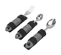 Adaptive Utensils, 3Pcs Assistive Devices For Elderly Weighted Utensils For Hand Tremors Arthritis Disabled Adults Weak Hand Grip Handicapped Weighted Eating Fork Spoon