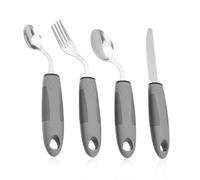 Adaptive Utensils Set, Parkinsons Utensils, Weighted Silverware for Hand Tremors, Elderly, Arthritis, Parkinsons, Adaptive Equipment-Easy Grip Aids Handle, Handicap Accessories for Daily Living