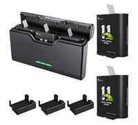 Adaptom Enduro Battery and Pocket Charger Kit for GoPro Hero 11/10/9/8/7/6/5 Black, Fast Charging, Cold Weather Performance, Long Battery Life, 3 Slots, 2 TF Card Storage (Charger + 2 Batteries)