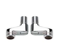 Adaptor de Pomme de Douche - Connector en cuivre 6.2 x 5.5 cm, Fixation de robinet à angle adjustable, raccord de plomberie filleté, finition galvanisée | Utilisation flexible de blanchisserie de sal