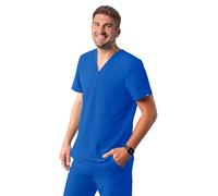 Adar Addition Scrubs for Men - Classic V-Neck Scrub Top - A6006 - Royal Blue - M
