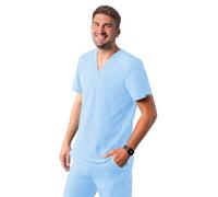 Adar Addition Scrubs for Men - Classic V-Neck Scrub Top - A6006 - Sky Blue - L