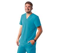Adar Addition Scrubs for Men - Classic V-Neck Scrub Top - A6006 - Teal Blue - XL
