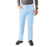 Adar Addition Scrubs for Men - Slim Leg Cargo Drawstring Scrub Pants - A6106 - Sky Blue - 2X