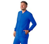 Adar Addition Scrubs for Men - Zippered Bomber Scrub Jacket - A6206 - Royal Blue - 3X