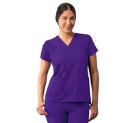 Adar Addition Scrubs for Women - Modern V-Neck Scrub Top - A6008 - Grape - 2X