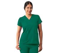 Adar Addition Scrubs for Women - Modern V-Neck Scrub Top - A6008 - Hunter Green - XS