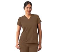 Adar Addition Scrubs for Women - Modern V-Neck Scrub Top - A6008 - Mocha Quartz - M