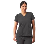 Adar Addition Scrubs for Women - Modern V-Neck Scrub Top - A6008 - Pewter - XXS