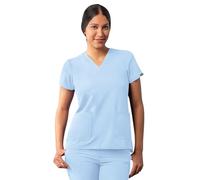 Adar Addition Scrubs for Women - Modern V-Neck Scrub Top - A6008 - Sky Blue - XL