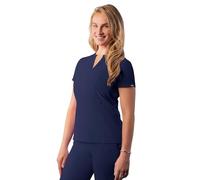 Adar Addition Scrubs for Women - Notched V-Neck Scrub Top - A6002 - Navy - 2X