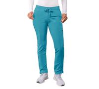 Adar Addition Scrubs for Women - Skinny Leg Cargo Drawstring Scrub Pants - A6104 - Teal Blue - S