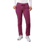 Adar Addition Scrubs for Women - Skinny Leg Cargo Drawstring Scrub Pants - A6104P - Wine - XS
