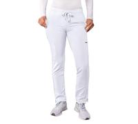 Adar Addition Scrubs for Women - Skinny Leg Cargo Drawstring Scrub Pants - A6104T - White - XS