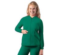 Adar Addition Scrubs for Women - Zippered Bomber Scrub Jacket - A6200 - Hunter Green - L