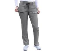 Adar Pro Heather Scrubs for Women - Slim Fit Tapered Scrub Pants - P4100H - Heather Grey - XL