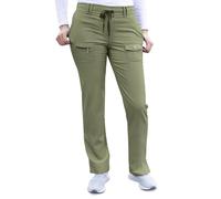 Adar Pro Heather Scrubs for Women - Slim Fit Tapered Scrub Pants - P4100H - Heather Olive - L