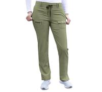 Adar Pro Heather Scrubs for Women - Slim Fit Tapered Scrub Pants - P4100H - Heather Olive - S