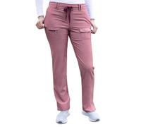 Adar Pro Heather Scrubs for Women - Slim Fit Tapered Scrub Pants - P4100H - Heather Wine - S