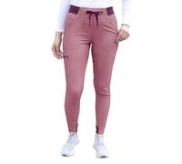 Adar Pro Heather Scrubs for Women - Ultimate Yoga Jogger Scrub Pants - P7104H - Heather Wine - XXS