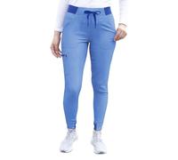 Adar Pro Heather Scrubs for Women - Ultimate Yoga Jogger Scrub Pants - P7104T - Heather French Blue - XS