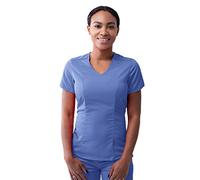 Adar Pro Medical Scrubs for Women - Modern V-Neck Scrub Top - Ceil Blue - M, P7002CBLM