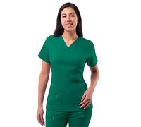 Adar Pro Scrubs for Women - Elevated V-Neck Scrub Top - P4212 - Hunter Green - 2X