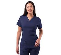 Adar Pro Scrubs for Women - Elevated V-Neck Scrub Top - P4212 - Navy - 3X