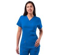 Adar Pro Scrubs for Women - Elevated V-Neck Scrub Top - P4212 - Royal Blue - XXS