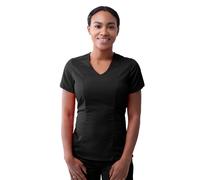 Adar Pro Scrubs for Women - Modern V-Neck Scrub Top - P7002 - Black - XS