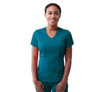 Adar Pro Scrubs for Women - Modern V-Neck Scrub Top - P7002 - Caribbean Blue - S