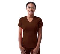 Adar Pro Scrubs for Women - Modern V-Neck Scrub Top - P7002 - Coffee - 3X