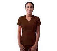 Adar Pro Scrubs for Women - Modern V-Neck Scrub Top - P7002 - Coffee - 3X