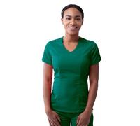 Adar Pro Scrubs for Women - Modern V-Neck Scrub Top - P7002 - Hunter Green - S