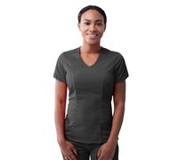 Adar Pro Scrubs for Women - Modern V-Neck Scrub Top - P7002 - Pewter - S