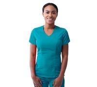 Adar Pro Scrubs for Women - Modern V-Neck Scrub Top - P7002 - Teal Blue - M