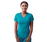 Adar Pro Scrubs for Women - Modern V-Neck Scrub Top - P7002 - Teal Blue - S