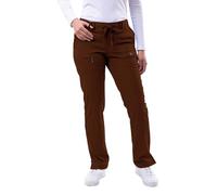Adar Pro Scrubs for Women - Skinny Leg Yoga Scrub Pants - P4100 - Coffee - S