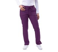 Adar Pro Scrubs for Women - Skinny Leg Yoga Scrub Pants - P4100 - Eggplant - M